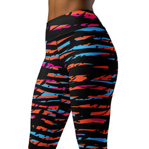 All-over-print Leggings Black and Neon
