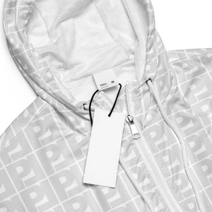 White windbreaker logo