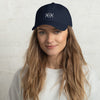 womens dad cap navy - 1