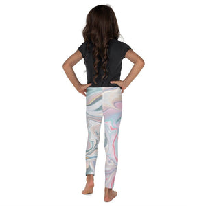 Girls Leggings Pink Marble, matching sports bra available | peace-lover