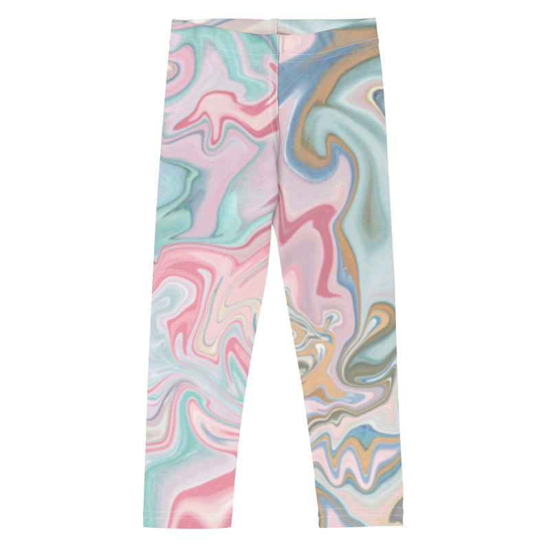 Girls Leggings Pink Marble, matching sports bra available | peace-lover