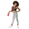 Girls Leggings Pink Marble, matching sports bra available | peace-lover