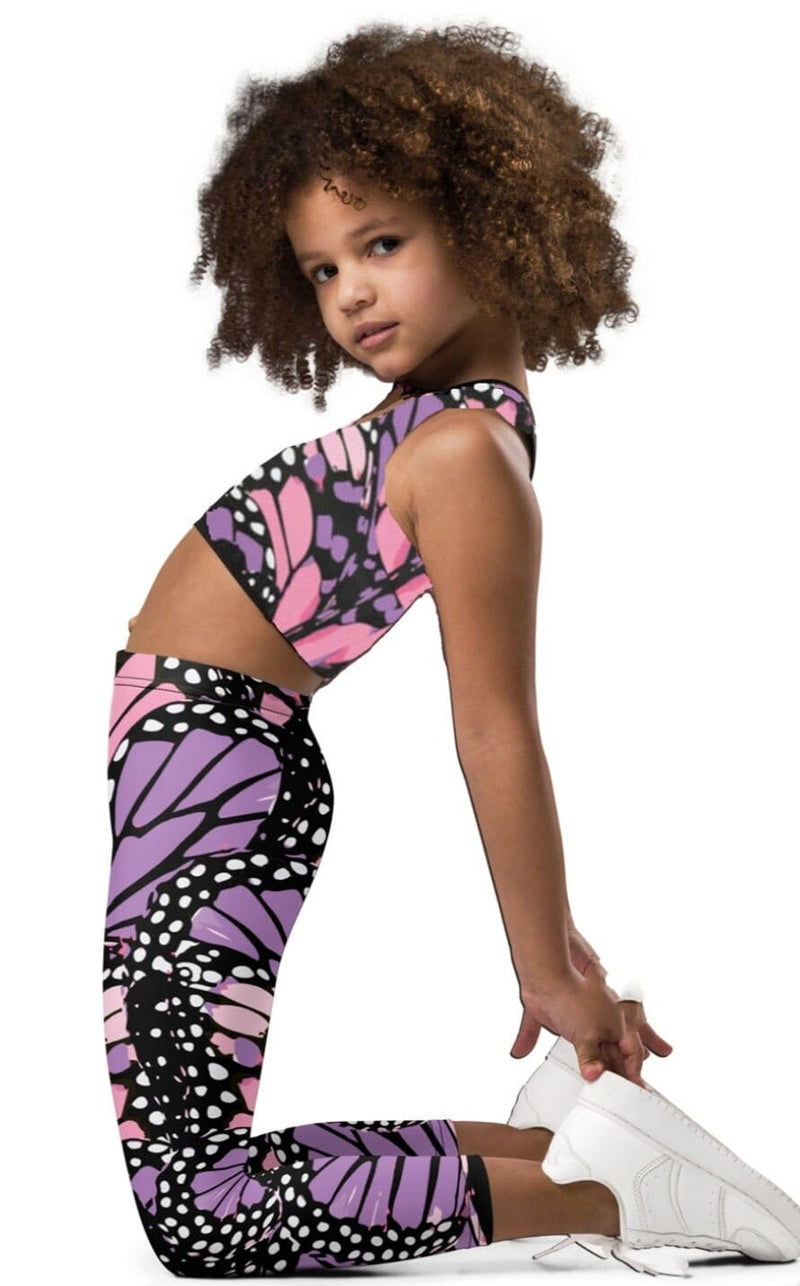 Kids Leggings Butterfly (Full-Length) - matching sports bra available  peace-lover