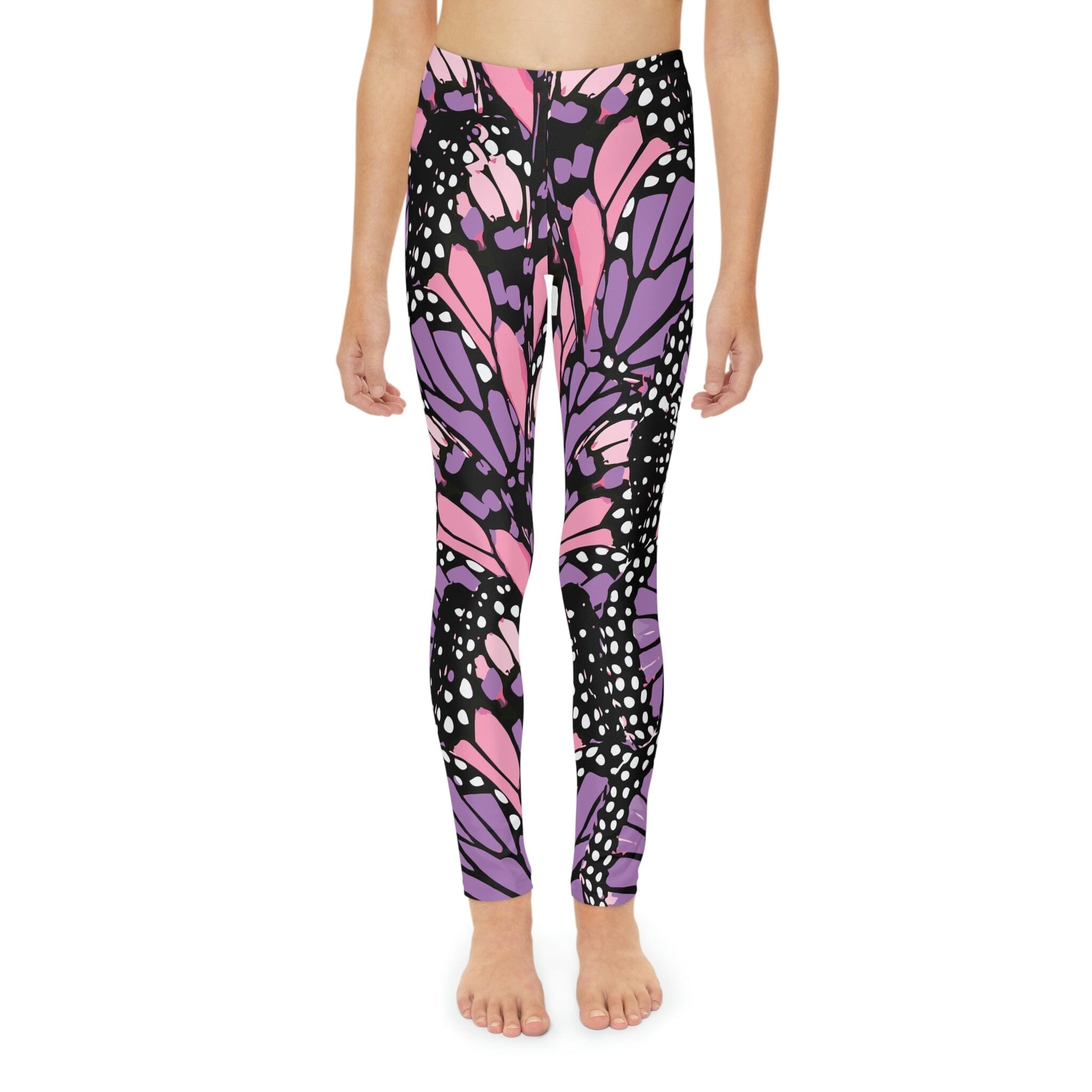 Butterfly Print Leggings - Photo color / 1-2Y